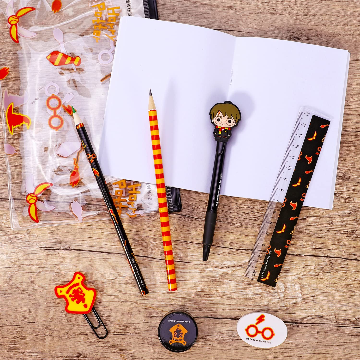 CERDÁ LIFE'S LITTLE MOMENTS Harry Potter 9pcs Transparent Filled Pencil Case Stationery Set Waterproof Boys Girls Kids Children School Travel Exam - Image 4
