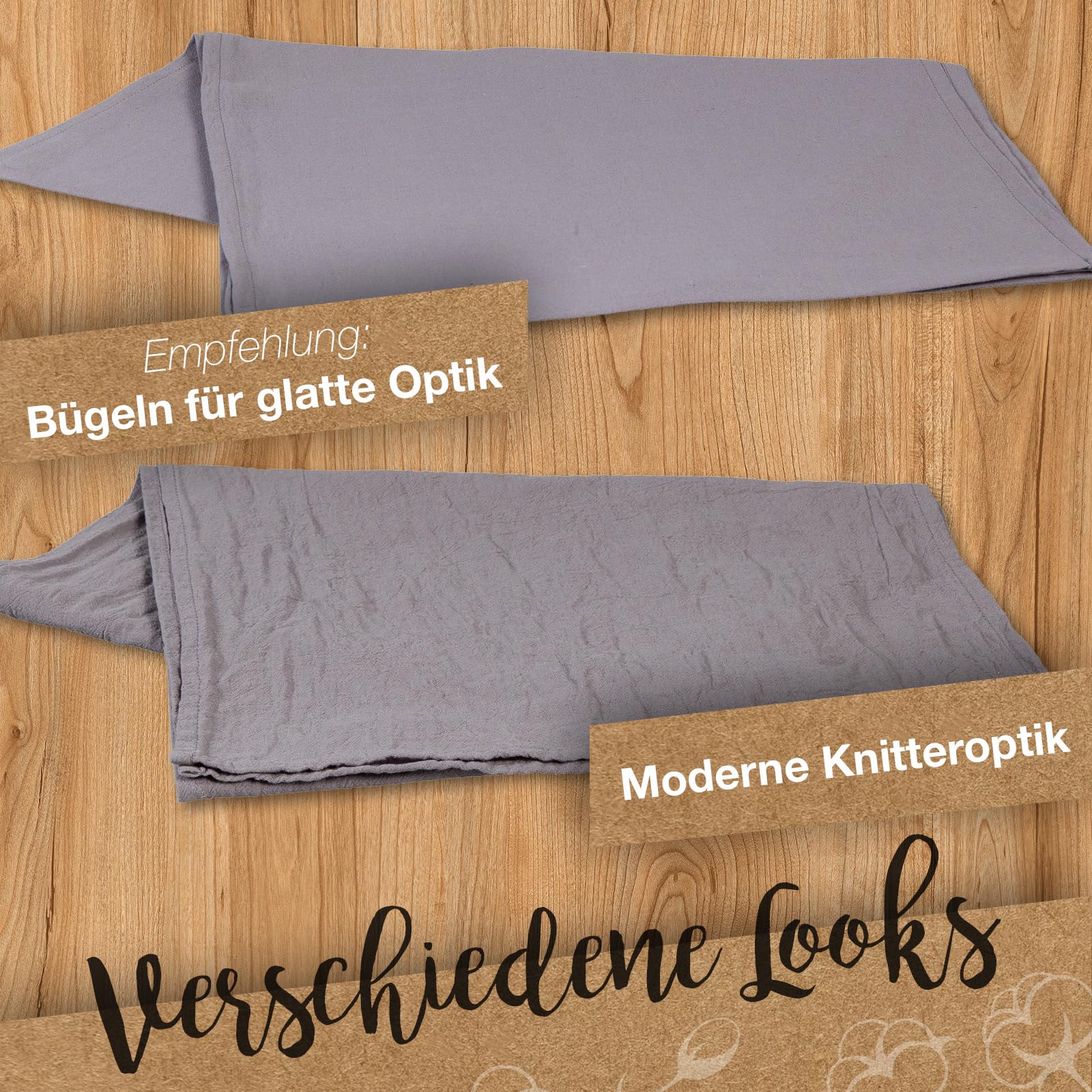 Runner Da Tavola Halbach Seidenbänder | Verde, 40x250 Cm | 100% Cotone Certificato, Lavabile | Per Matrimoni, Compleanni, Uso Quotidiano - 2