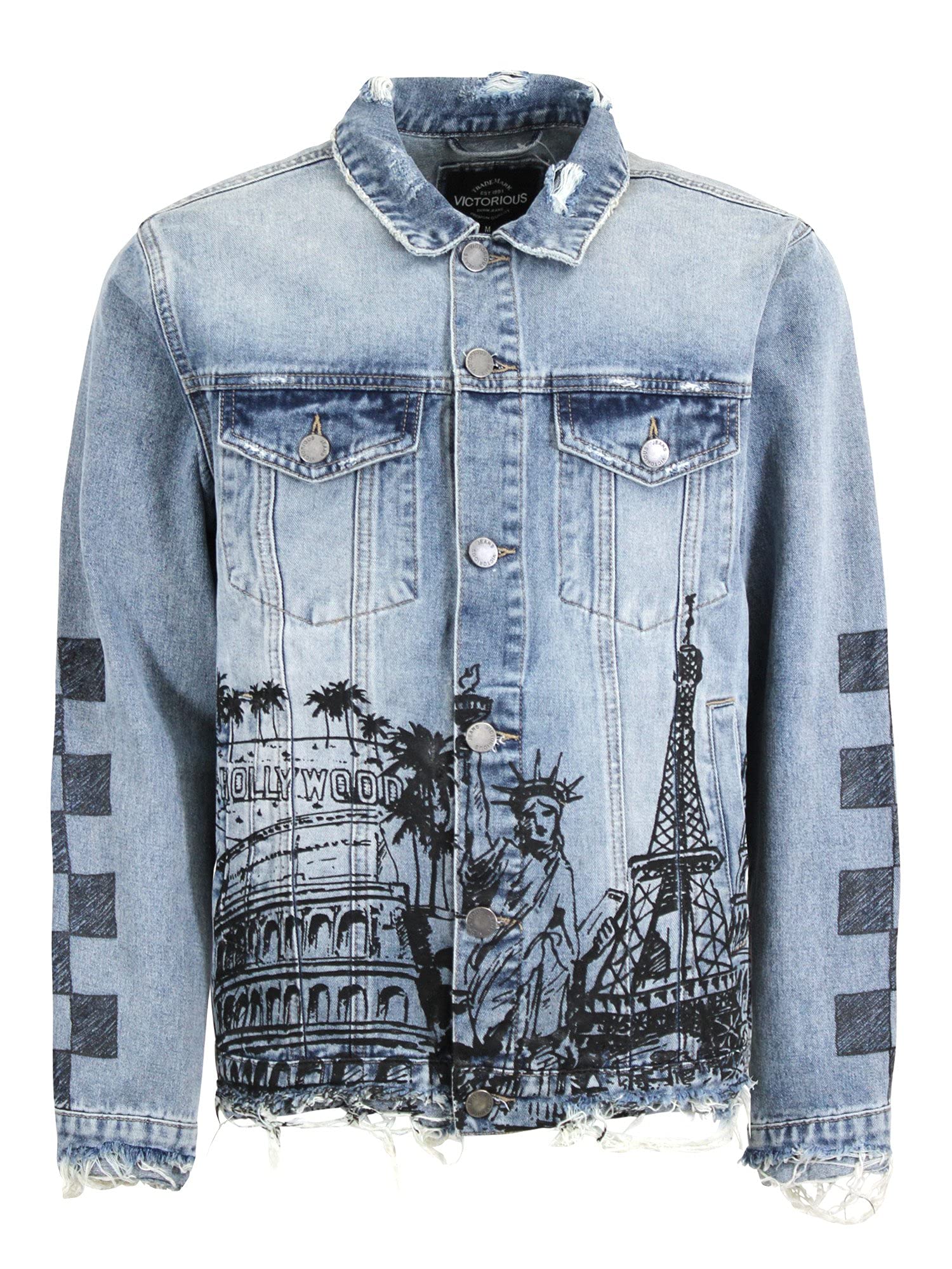 VICTORIOUS Men's Classic Fashion Denim Jean Jackets