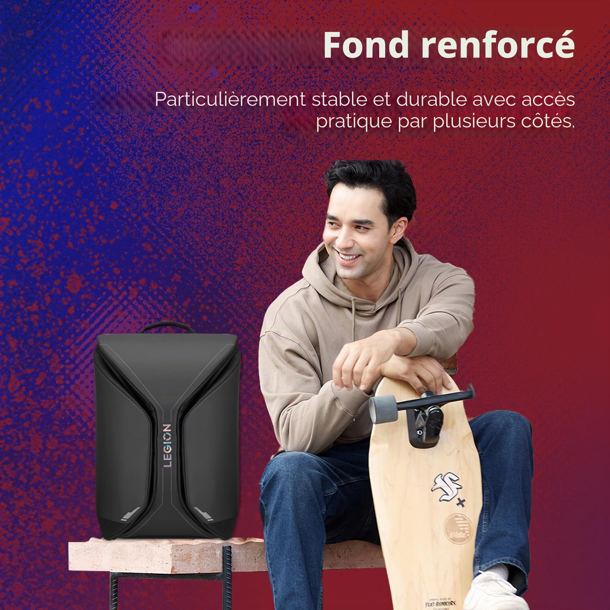 Lenovo Sac à Dos Legion GB900 (jusqu'à 16", conçu pour Gaming, blindé, PU, résistant à l'eau, Coins Antichoc EUDE-Foam, Compartiment pour Tablette, capacité 20 litres) Couleur Noire