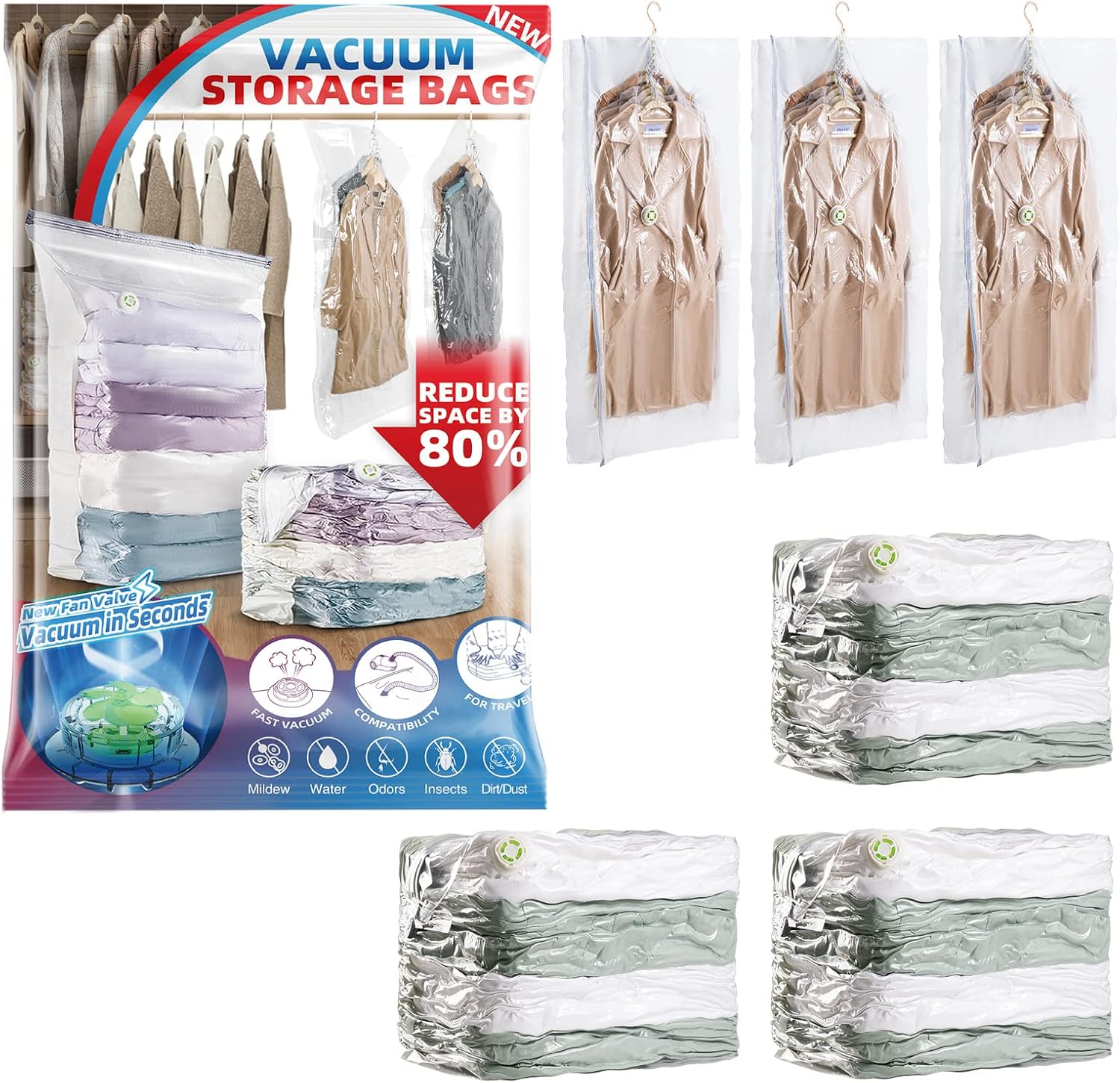 LEVERLOC 6 Pack Vacuum Storage Bags Thumbnail