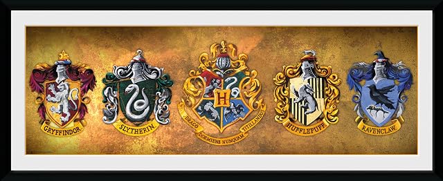 GB eye Harry Potter Houses 30 x 75cm Framed Collector Print