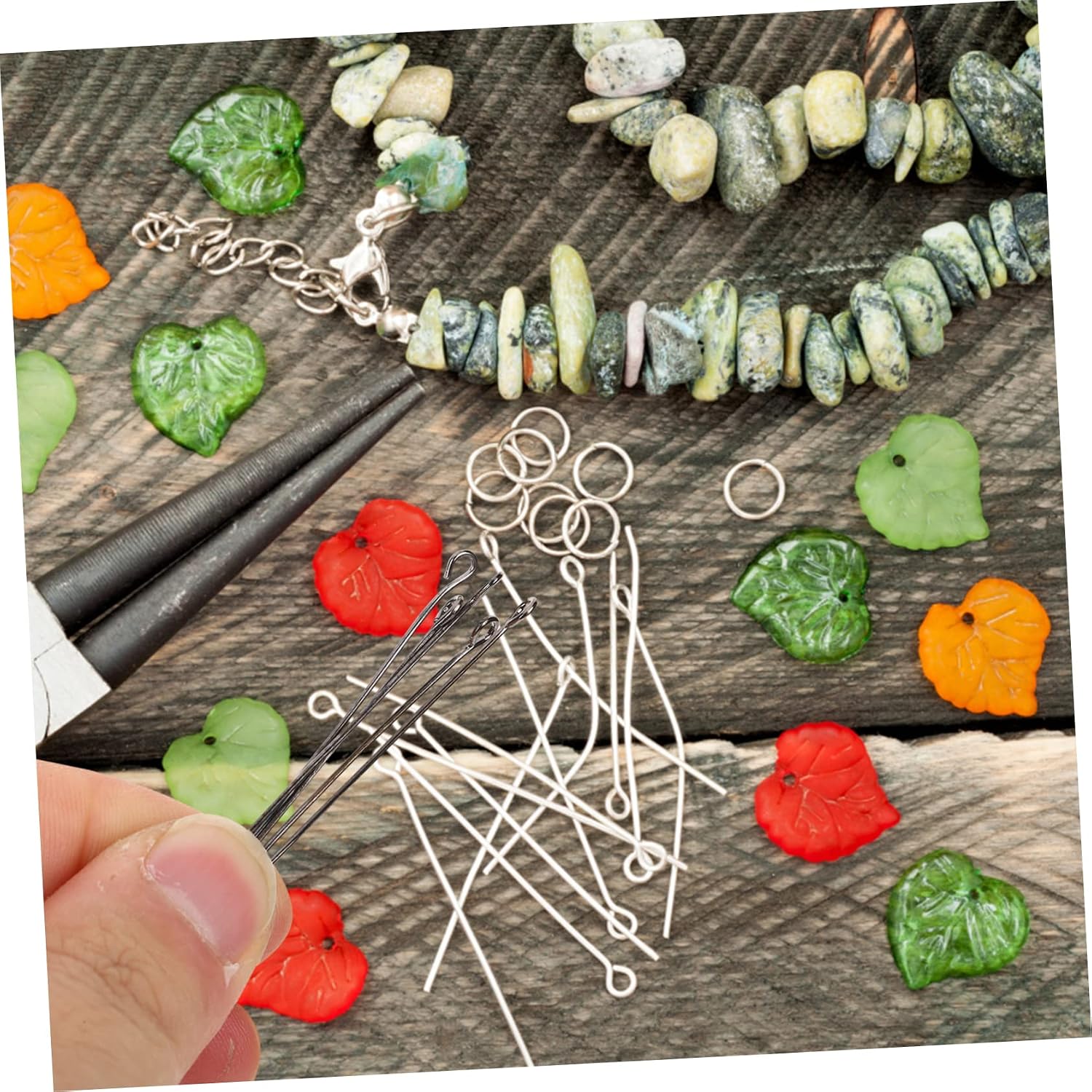 Tofficu 1500pcs Jewelry Making Supplies Beads Earring Head Pin Wire for Jewelry Making