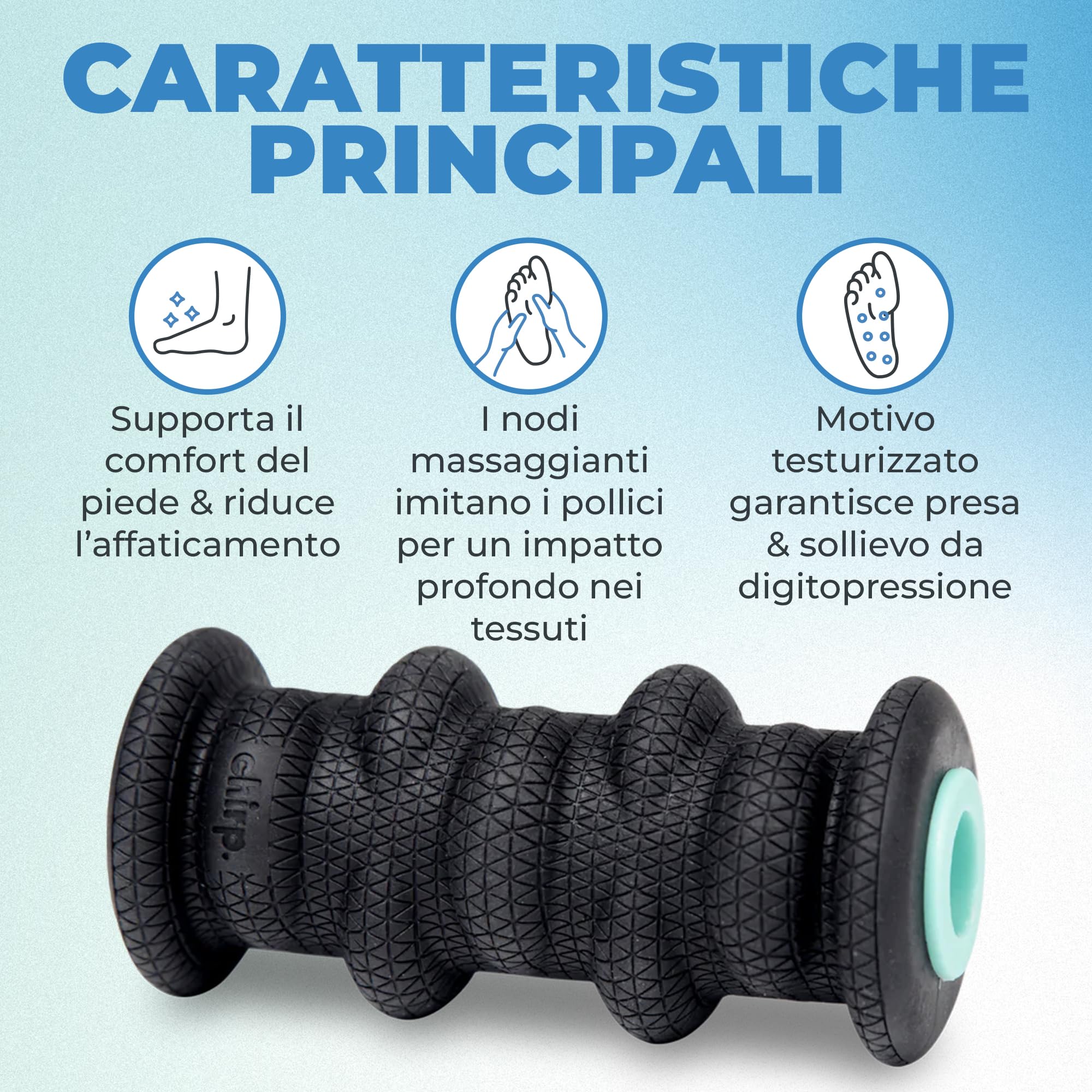Chirp Wheel XR Foot Roller - Massaggio mirato dei tessuti profondi per fascite plantare, affaticamento del piede e recupero muscolare - Rullo Massaggio Piedi 2”