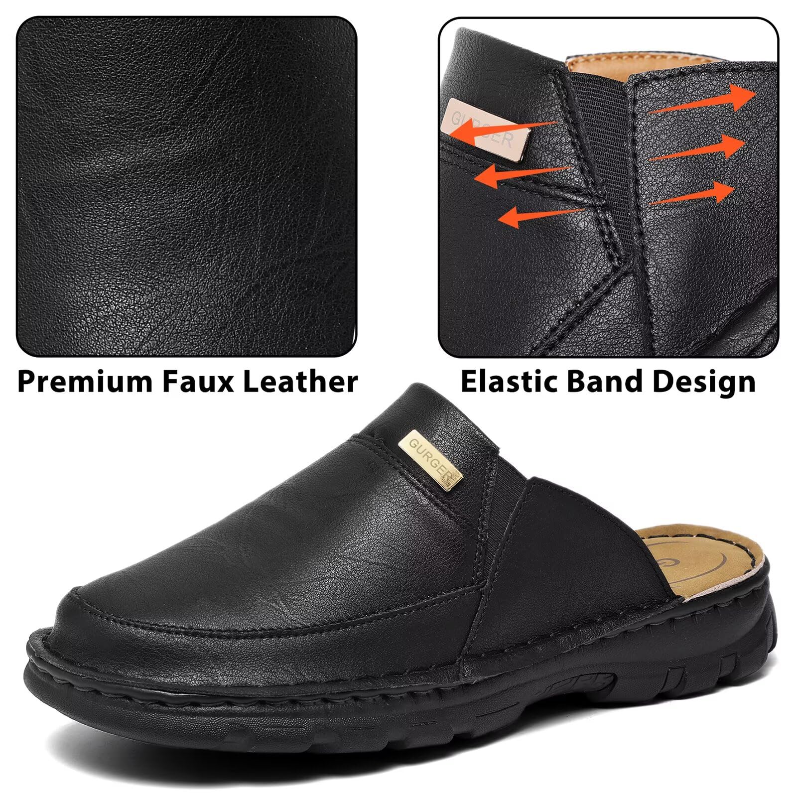 Sabots et Mules Homme Cuir Été Sandales