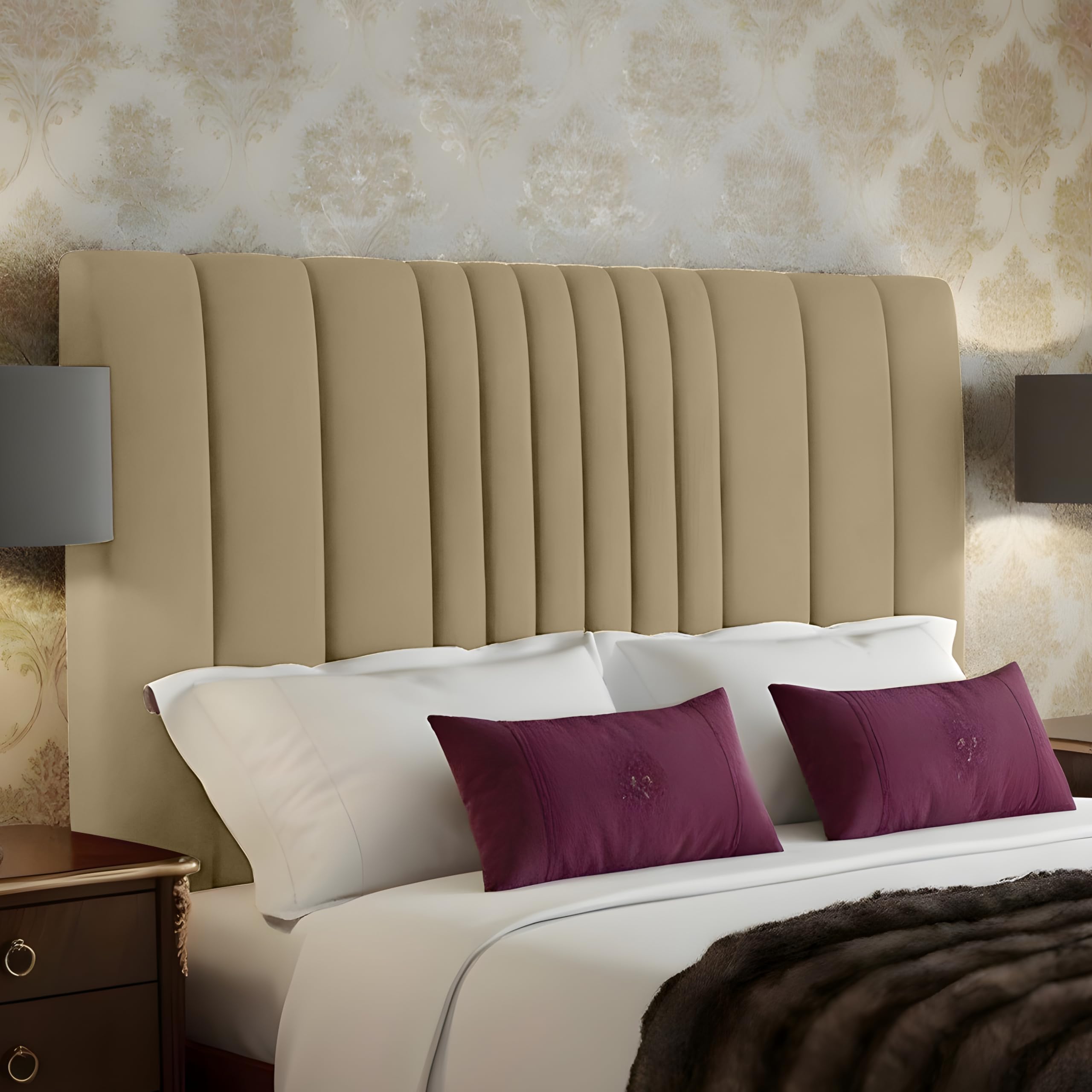HB-1 Headboards for Beds – Manhattan 24'' Divan Bed Headboard – Headboards for Divan Beds, Bedroom & Hotel Furniture, Elegant Soft Plush Fabric Head Board