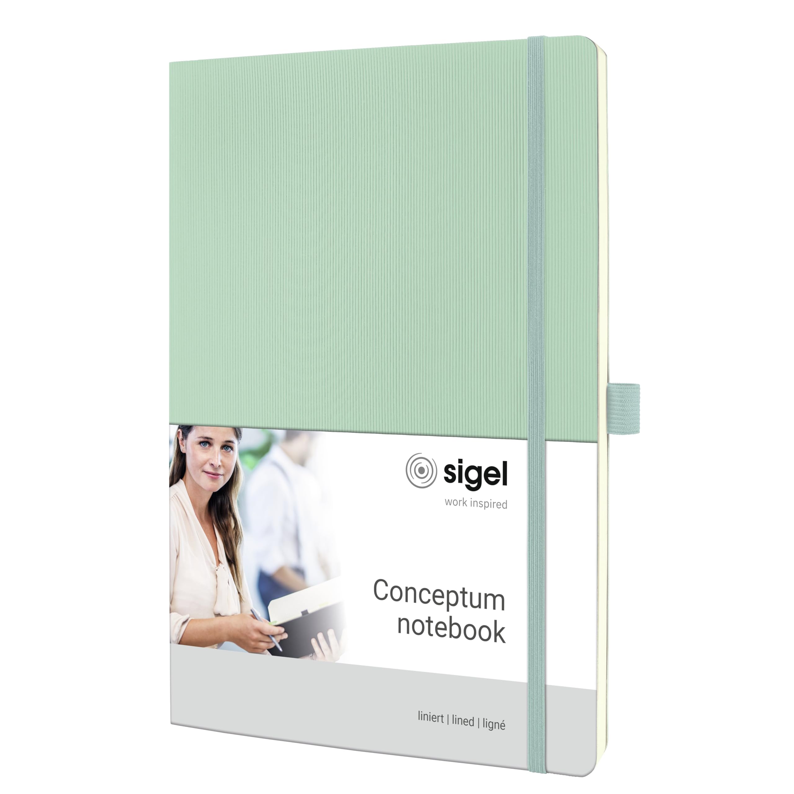 SIGEL CO335 Conceptum Notebook, lined, approx. A4, Green, softcover, 194 pages