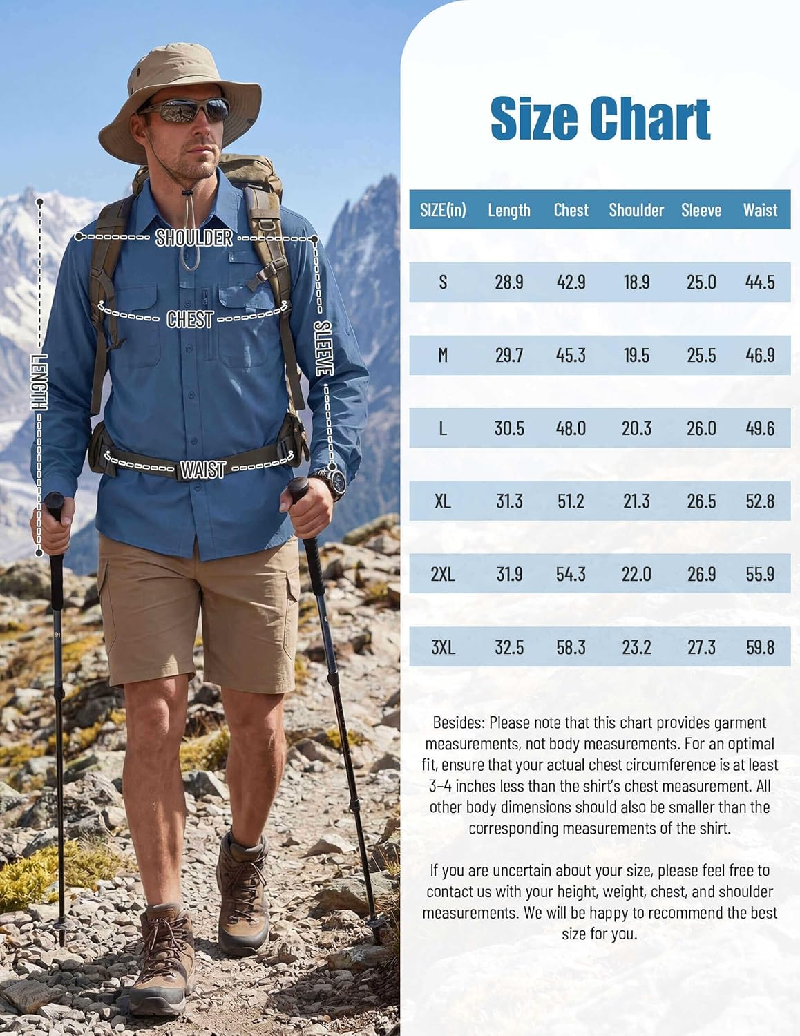 WULFUL Men's Sun Protection Fishing Shirts UPF 50+ UV Lightweight Quick Dry Cooling Button Down Shirts for Work Hiking Safari