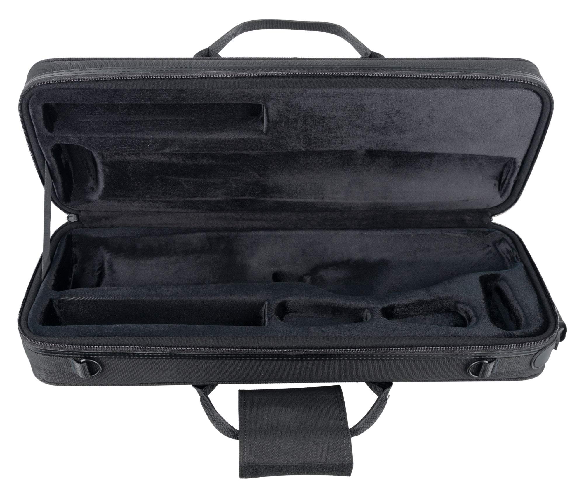 Étui Léger Lechgold pour Saxophone Soprano Droit - Lightcase pour saxophones soprano droits avec bec en S fixé - Poche extérieure - Harnais sac à dos - Compartiments séparés pour accessoires - Noir