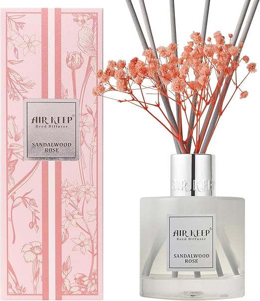 Amazon.com: Airkeep Reed Diffuser Set,3.38 fl oz (100 ml) - Sandalwood ...