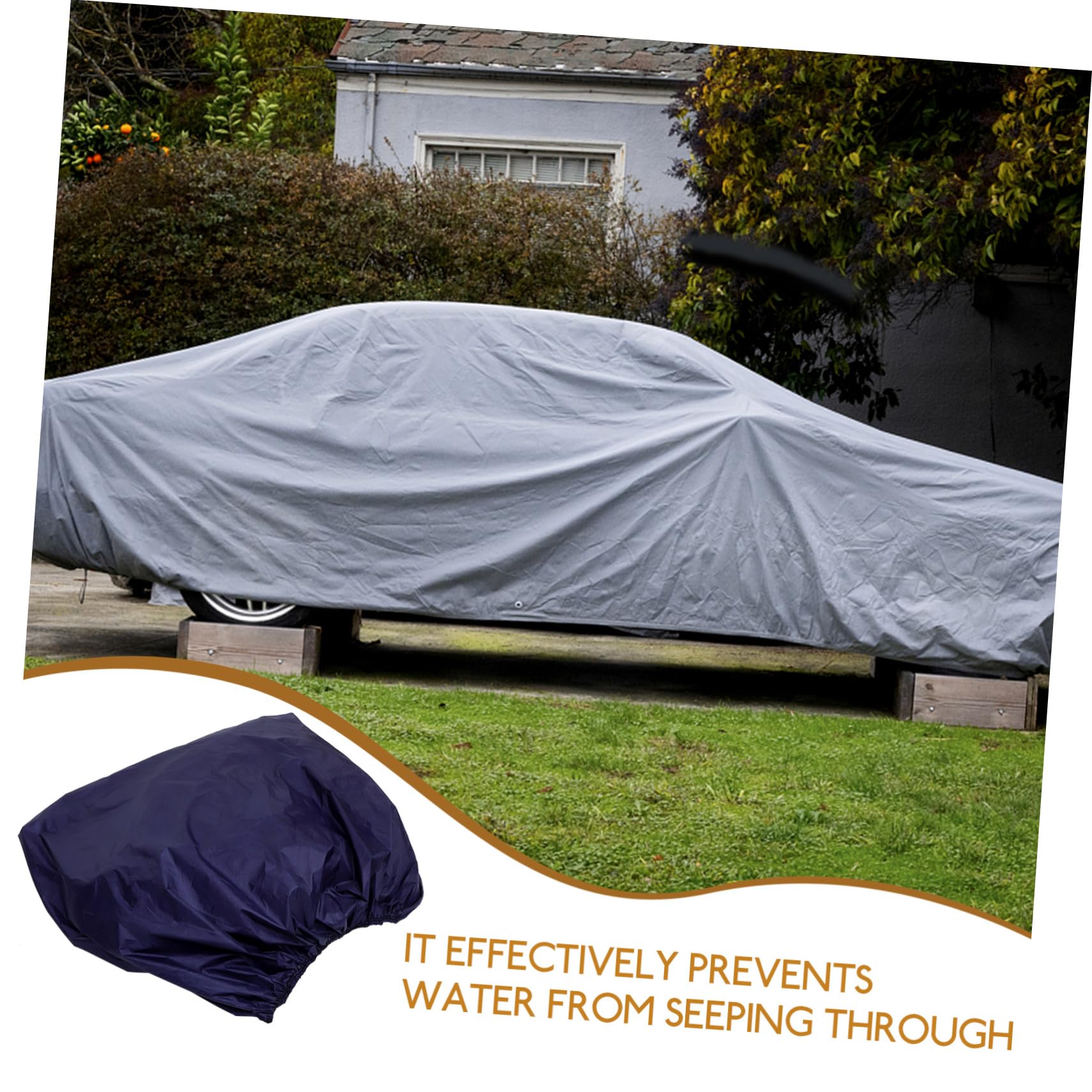 SOLUSTRE Weather Outdoor Car Cover XXXL Weather Resistant Protective Cover for Rain and Uv Windproof Straps — view 9