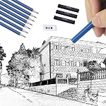 H & B Drawing Pencils Set, 33 Pieces Sketch Pencils & Drawing Kit, Includes Sketch Pad, Graphite Pencils, Charcoal Sticks and Eraser, Supplies for Artists/Adults