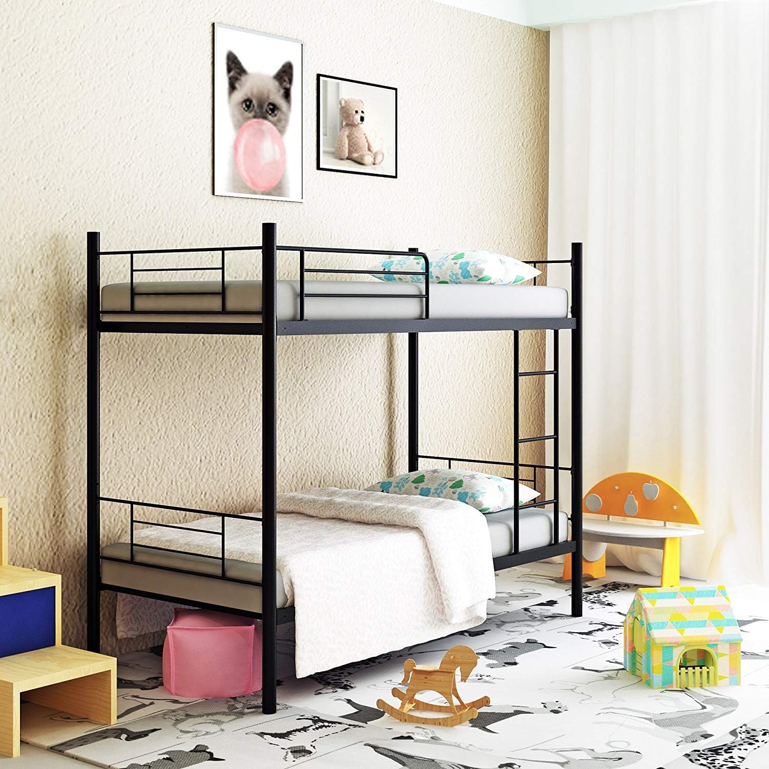 Camabeds Stooreys Single Loft Bed Mattress with 5" Memory Foam Mattress (Black)