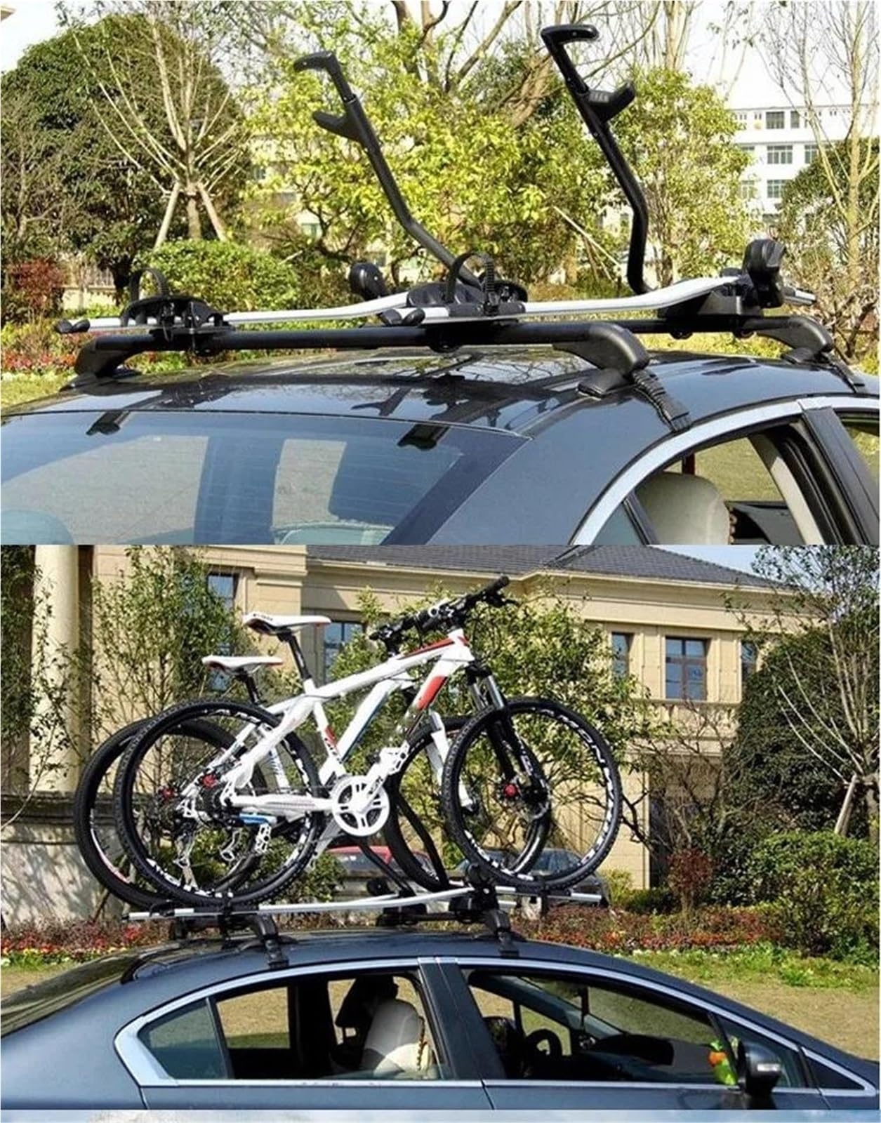 Portabicicletas De Aleación De Aluminio para Montaje En Techo De Vehículos De Montaña con Marco Único. Auto Portaequipajes