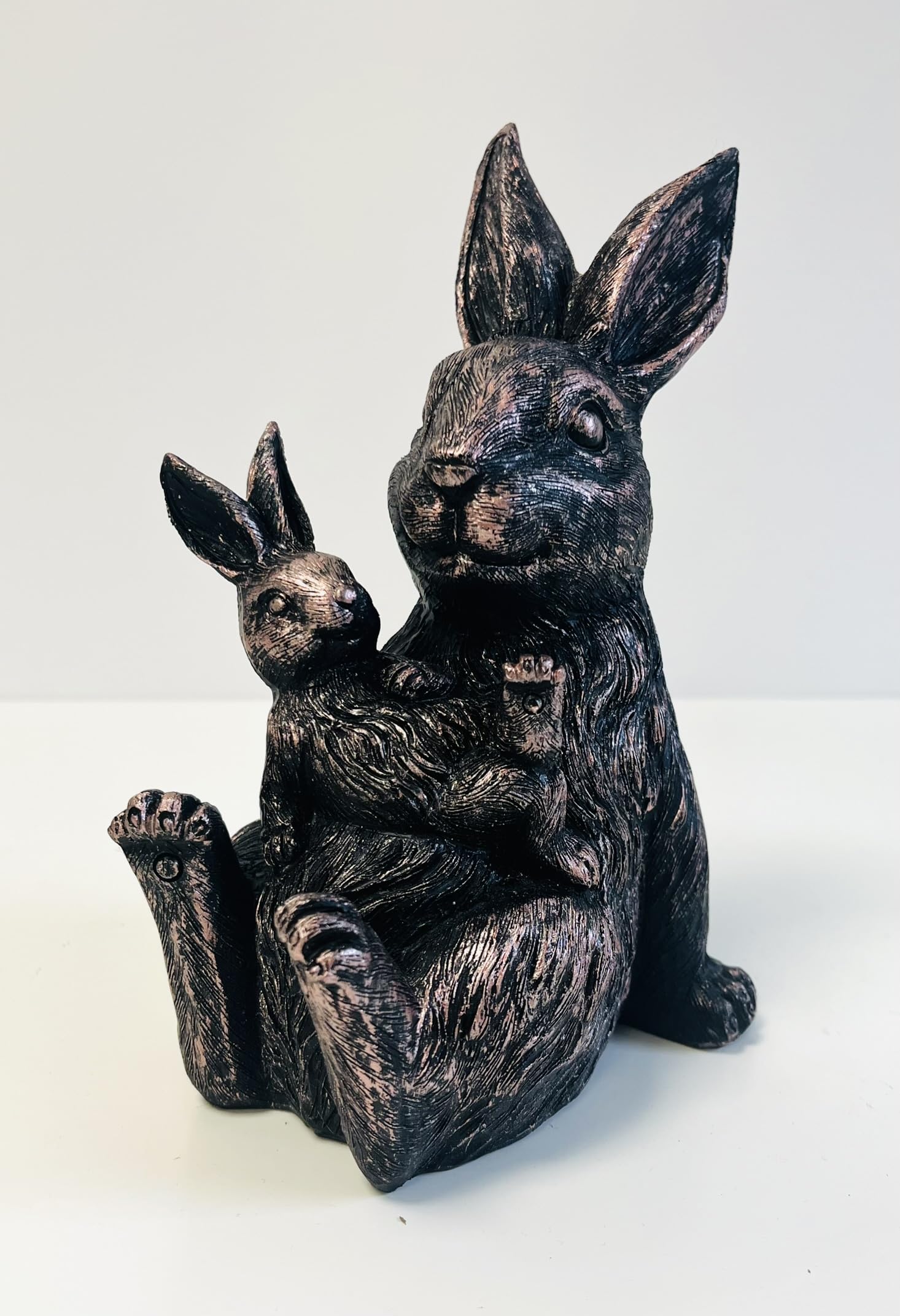 My Square Mile Hare Rabbit Baby Garden Ornament, Bronze Finish, 26cm Height