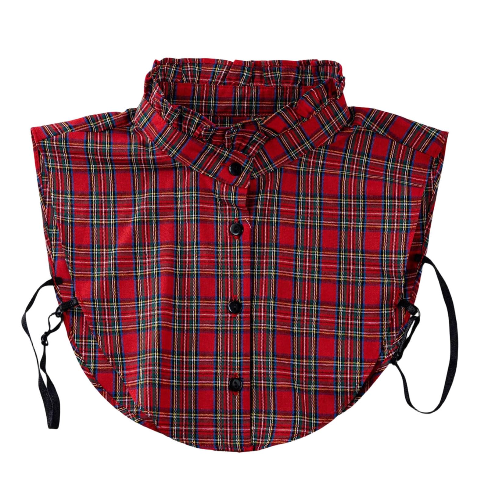 ordinarYone Fashion Plaids Detachable Shirt Collar Neck Styling Accessory Faux Collar For Comfort Wear And Various Outfit Enhancemen