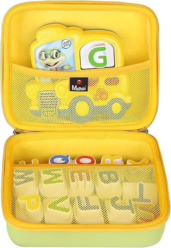 Mchoi Funda de transporte a prueba de golpes compatible con Leapfrog nevera Phonics juego de letras magnéticas, solo funda verde