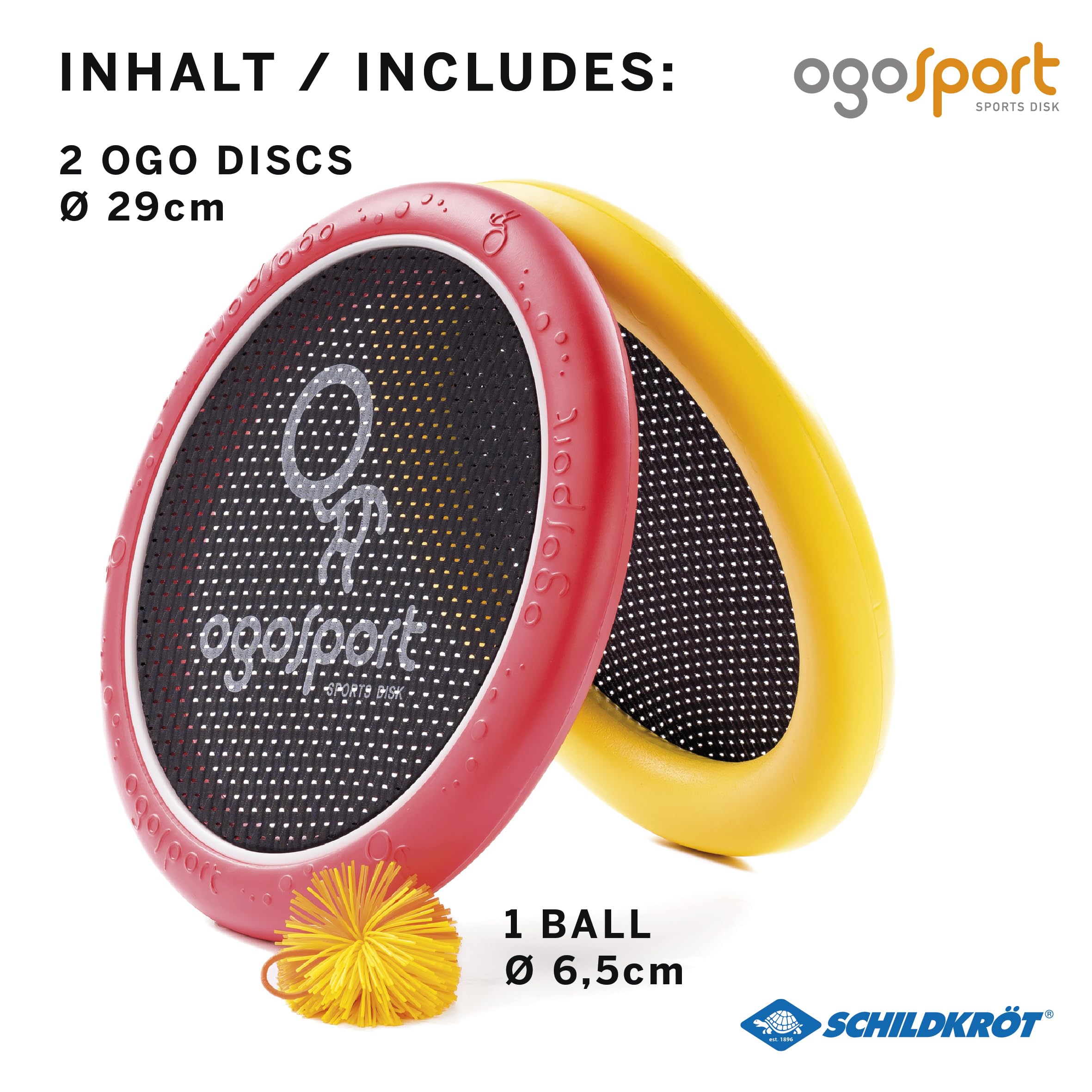 Schildkröt Ogo Sport Set, 2 Ogo Softdiscs Ø29cm, 1 Ball, Standardgrösse, der beliebte Spiel-Klassiker