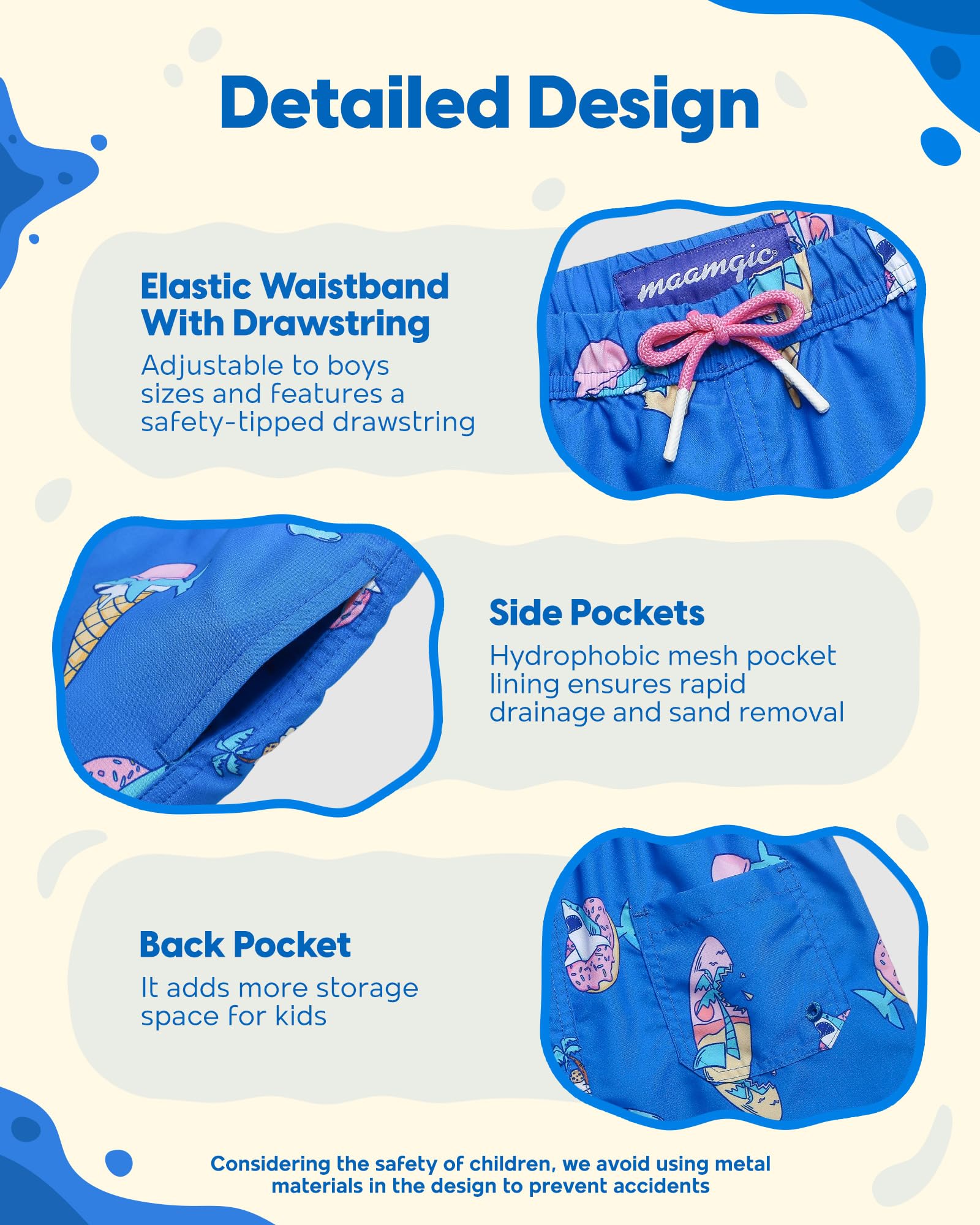 maamgic Costume da bagno per ragazzi Costume da bagno per bambini Costume da bagno per bambini Costume da bagno per bambini