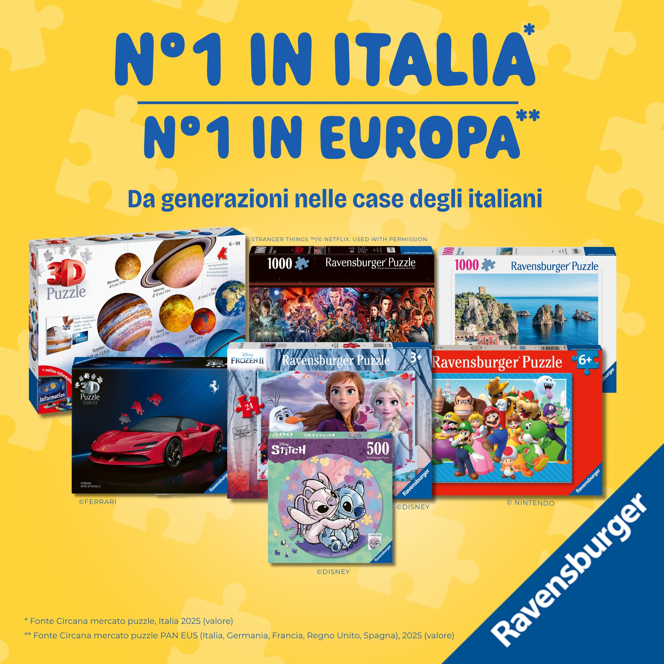Ravensburger - Pack 4 Puzzle Per Bambini Da 42 Pezzi Ciascuno, Formato 36x26 Cm, Tema Peppa Pig, Età Consigliata 4+, Con Poster, Tecnologia Soft-Click