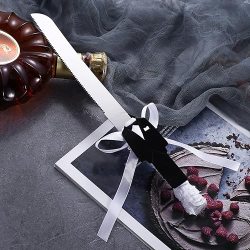 Miniatura 3 de TANG SONG – Juego de 2 cuchillos para tartas de boda y servidores