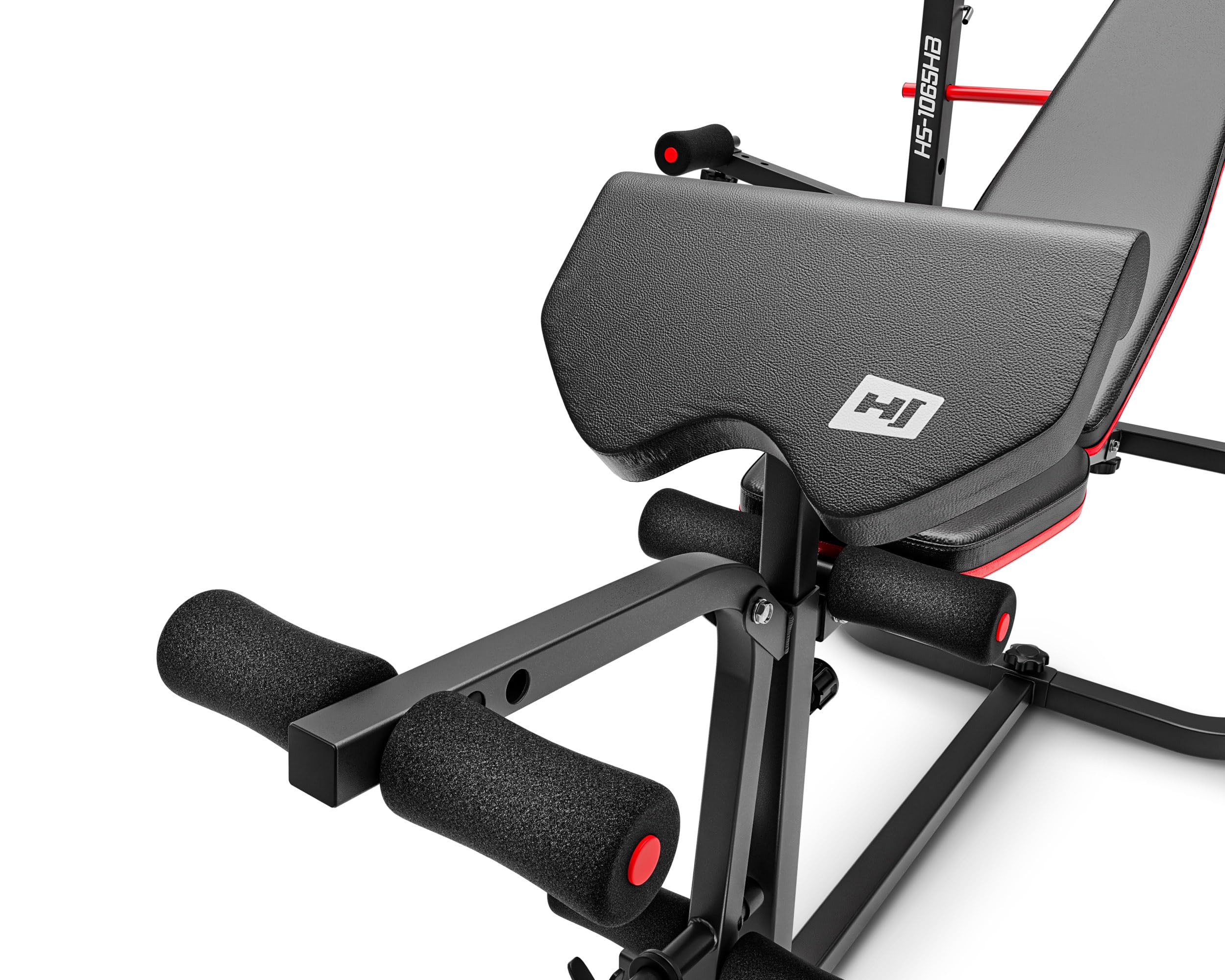 HOP-SPORT® Banc de Musculation Pliable Inclinable avec Poulie Haute, Banc d'entraînement Complet, Support d'haltères et Presse à Jambes, Multifonction pour Le Développé Couché avec Papillon au Choix