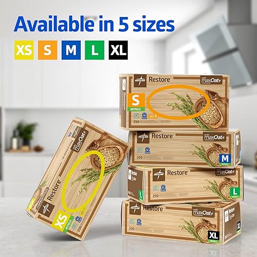 Miniatura 9 de Medline Guantes protectores desechables, medianos, blanquecino, unisex, 250 unidades