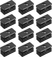 Vista 8 de uxcell 8 piezas de insertos para tubos rectangulares con rosca M6, para tubo rectangular de diámetro exterior de 1.18 x 0.59 pulgadas, enchufe
