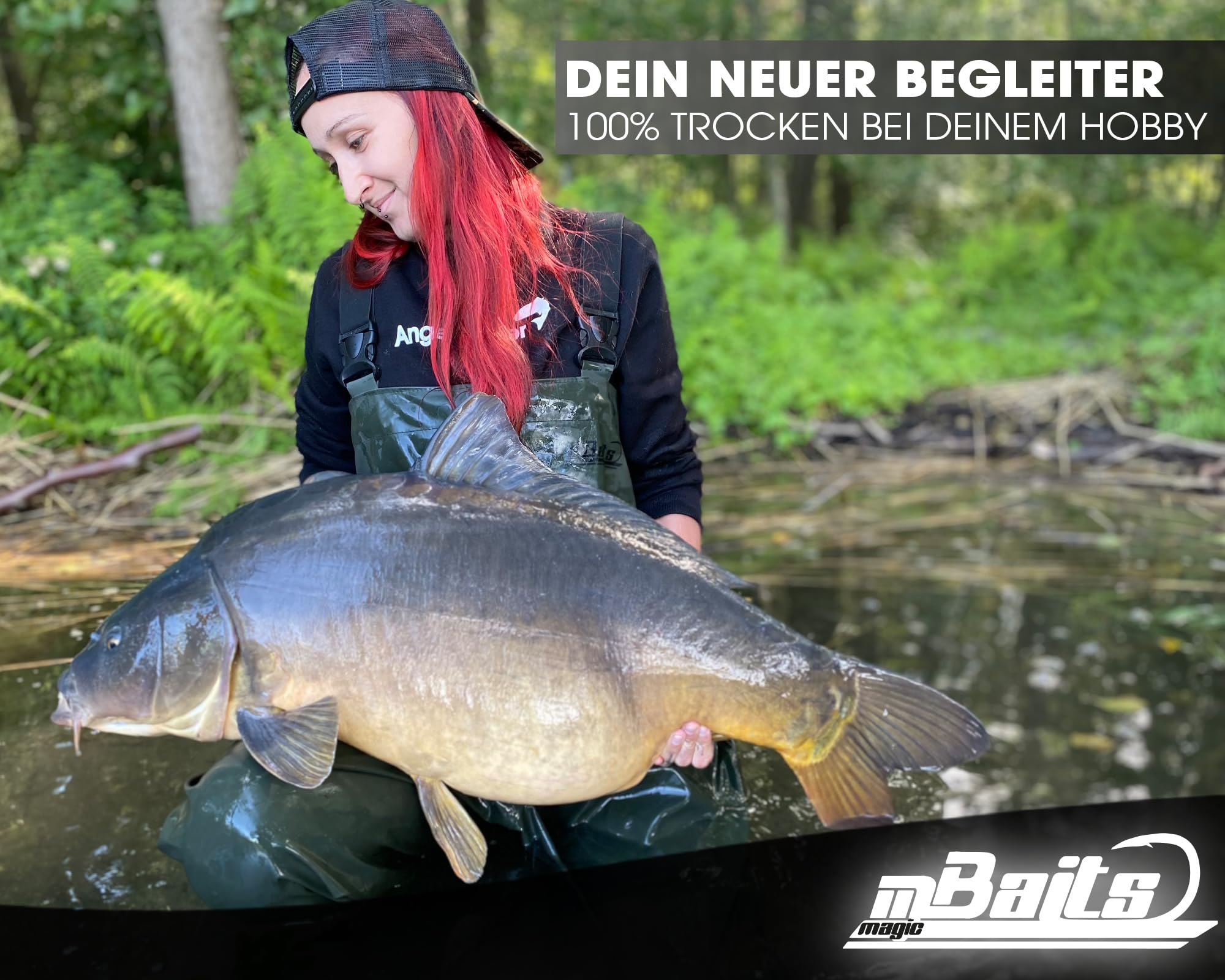 Angel-Berger Magic Baits Wathose Wader Watstiefel Watbekleidung PVC Nylon Wasserdicht Anglerhose