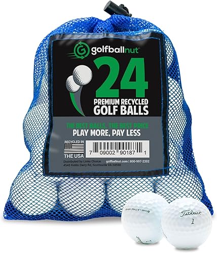 Usado y reciclado para Titleist Pro V1 2021 y Pro V1x 2021 Near Mint 4A (blanco y amarillo) (24 y 48) bolsa de malla para pelotas de golf incluida