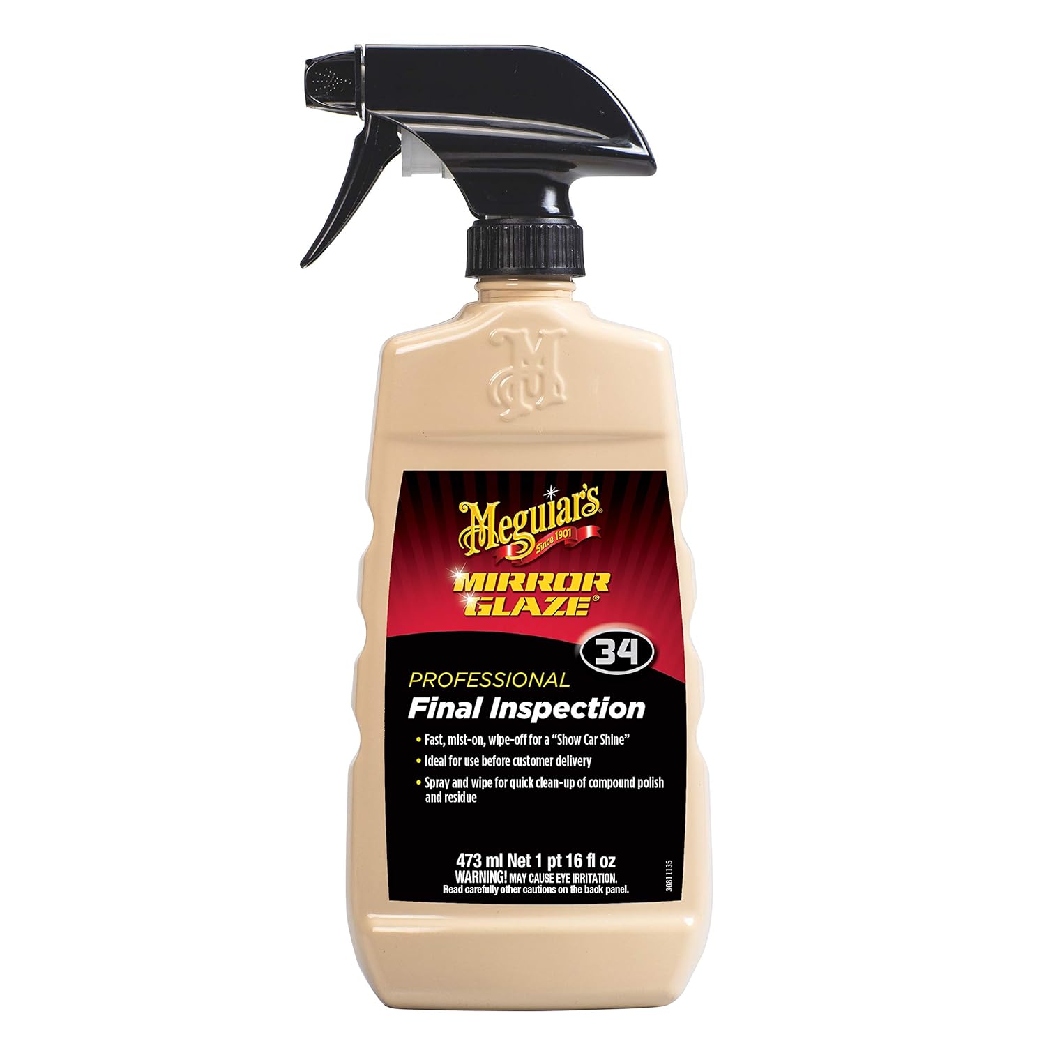 Meguiar’s Professional Final Inspection M3416 – Body Shop Detailer Spray for Removing Light Dust, Contaminants, Smudges, and Finger Prints, Car Detailer Spray Effective as a Clay Bar Lubricant, 16 Oz