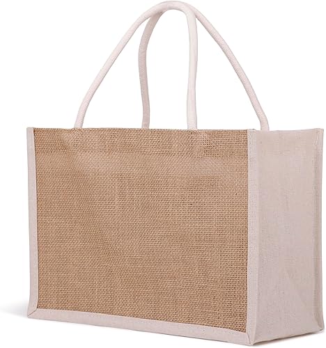 TopTie 12 bolsas de yute de arpillera, medianas y reutilizables, de 12.6 x 8.6 x 5.1 pulgadas, Marrón