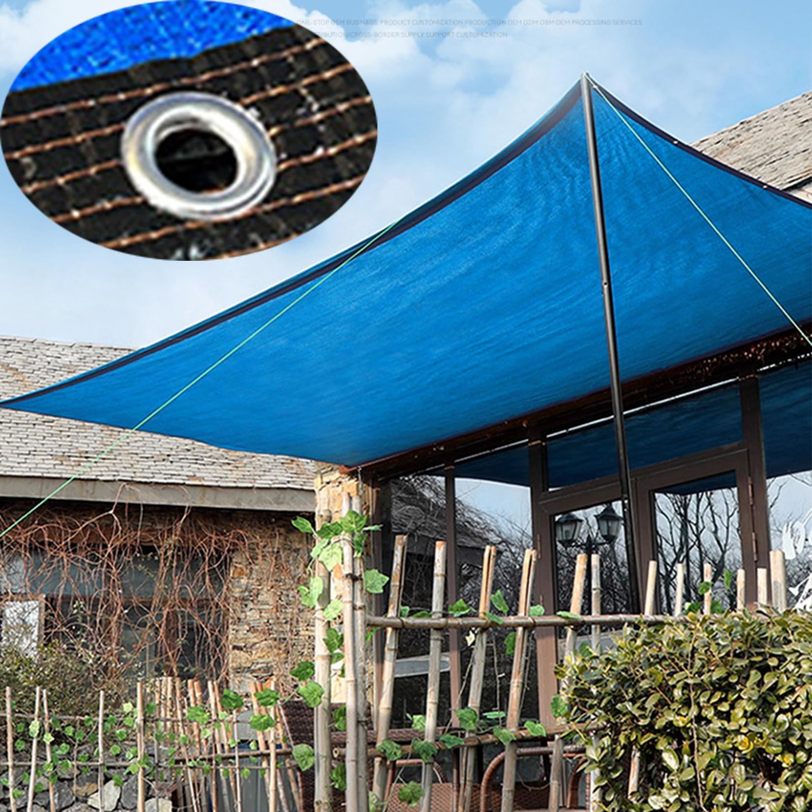 Outdoor e Net 5 x 6 m UV Resint con occhielli traspirante Sun Protect Mesh per giardini terrazzi e serre Heavy-Du Sune tessuto