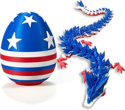 12 inch Large 3D Printed Dragon Egg, Dragon in Egg,3D Dragons Fidget Toy Gift for Kids Boys Teen Girl