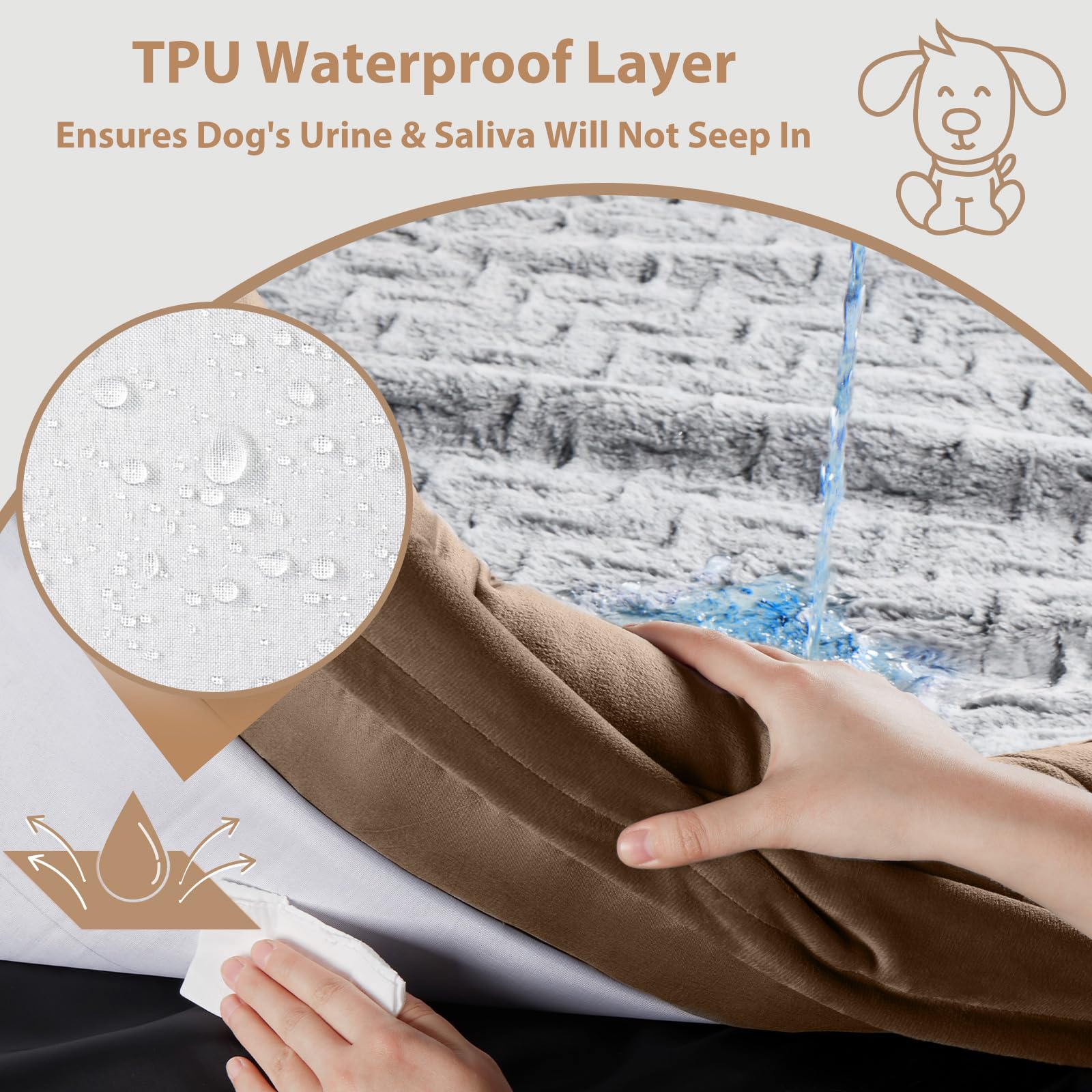 WNPETHOME Camas lavables para perros de gran tamaño, cama para perros XXXL, cama ortopédica para perros con funda extraíble e impermeable, cama extragrande para perros con lados de refuerzo para