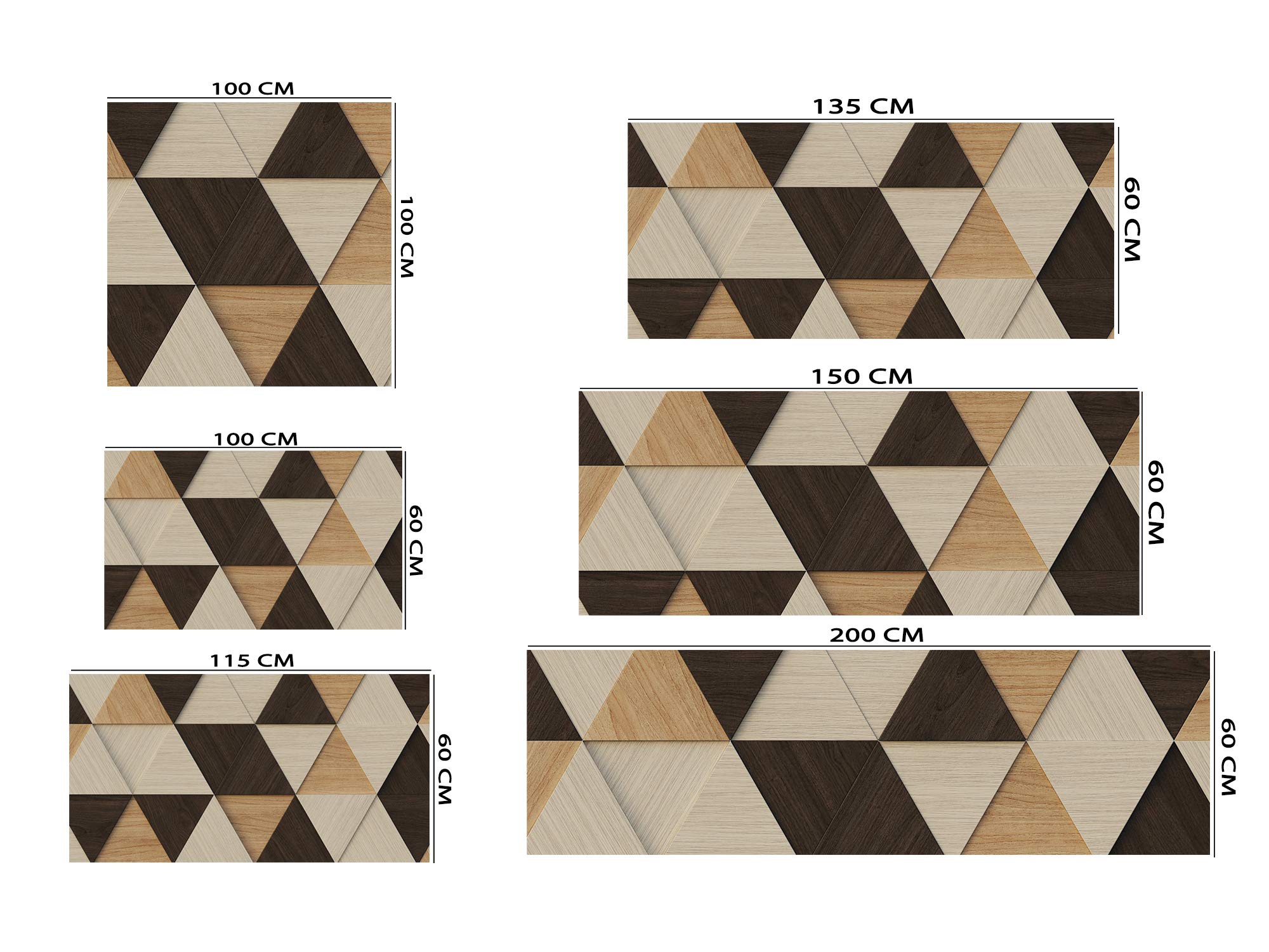 Oedim Testiera Per Letto In PVC Stampato – 150x60 Cm – Design Cervo Con Triangoli – Originale Ed Economica – Multicolore
