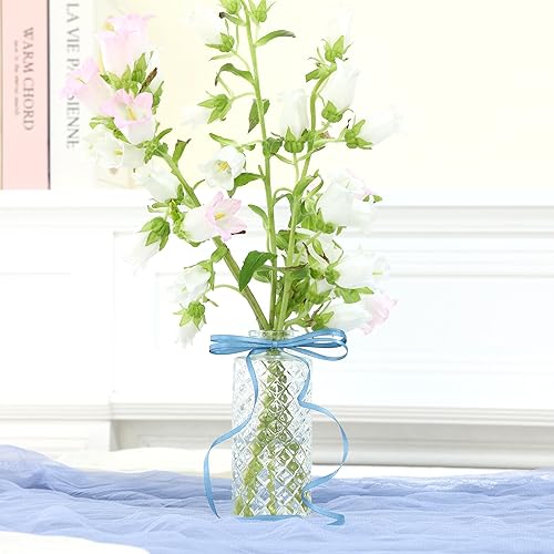 Miniatura 6 de DINDOSAL Cinta fina azul polvorienta de 18 pulgadas, cinta de satén azul francés, decoración de boda para manualidades, envoltura de regalos,