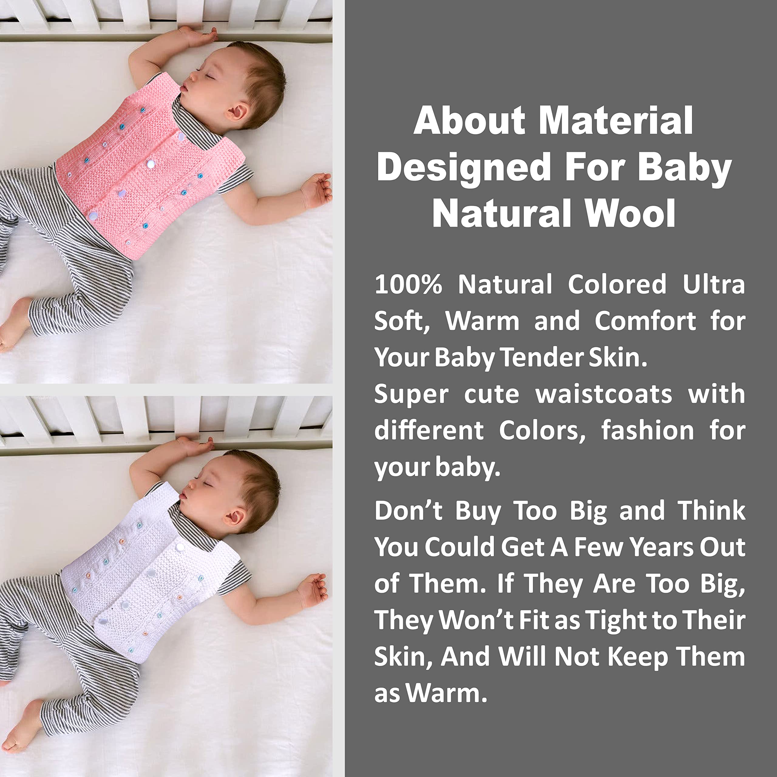GURU KRIPA BABY PRODUCTS Newborn Baby Boys and Girls Woolen Knitted Square Neck Sweater Multi Colors Pack of 3 Pink 2