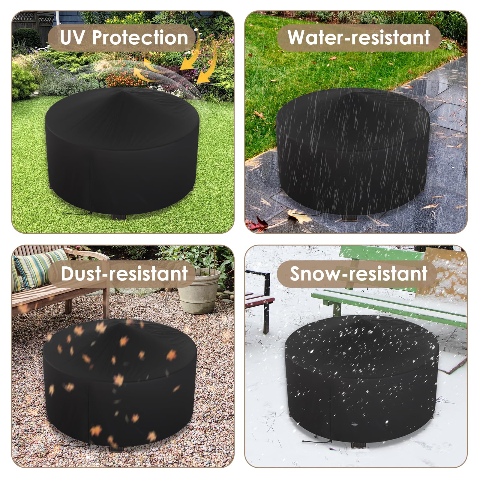 TLSUNNY Braciere da Giardino, Braciere da Esterno Multifunzionale, Braciere Rotondo con Parascintille e Griglia per galvanizzata, outdoor fire pit 80x80x50 cm, per Spiaggia, Camping,Riscaldamento,BBQ