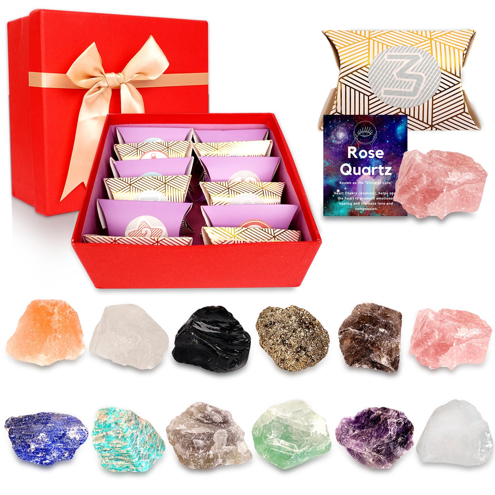 Advent Calendar 2024 Adult Crystal, Christmas Gifts for Women, 12 Days Christmas Advent Calendar 2024, Crystals&Healing Stones, Natural Rock Gemstone, Gifts for Women Collection, Meditation, Yoga