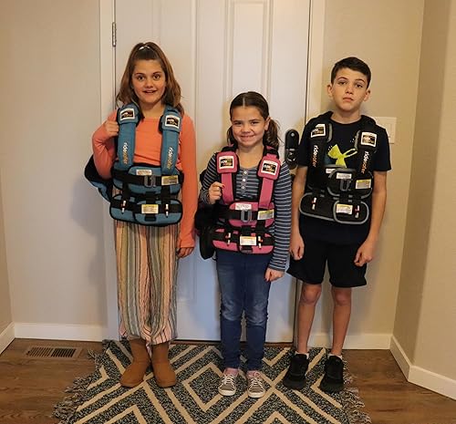 Miniatura 3 de RideSafer Asiento portátil para auto, compacto ligero, azul, perfecto para los viajes y la seguridad diaria de los niños, L, color rosa