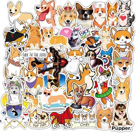 Amazon Co Jp 50枚 かわいいコーギー 犬 ステッカーセット 防水シール スーツケース バイク ヘルメットなど適用 文房具 オフィス用品 Amazon Co Jp 50枚 かわいいコーギー 犬 ステッカーセット 防水シール スーツケース バイク ヘルメットなど適用 文房具 オフィス用品