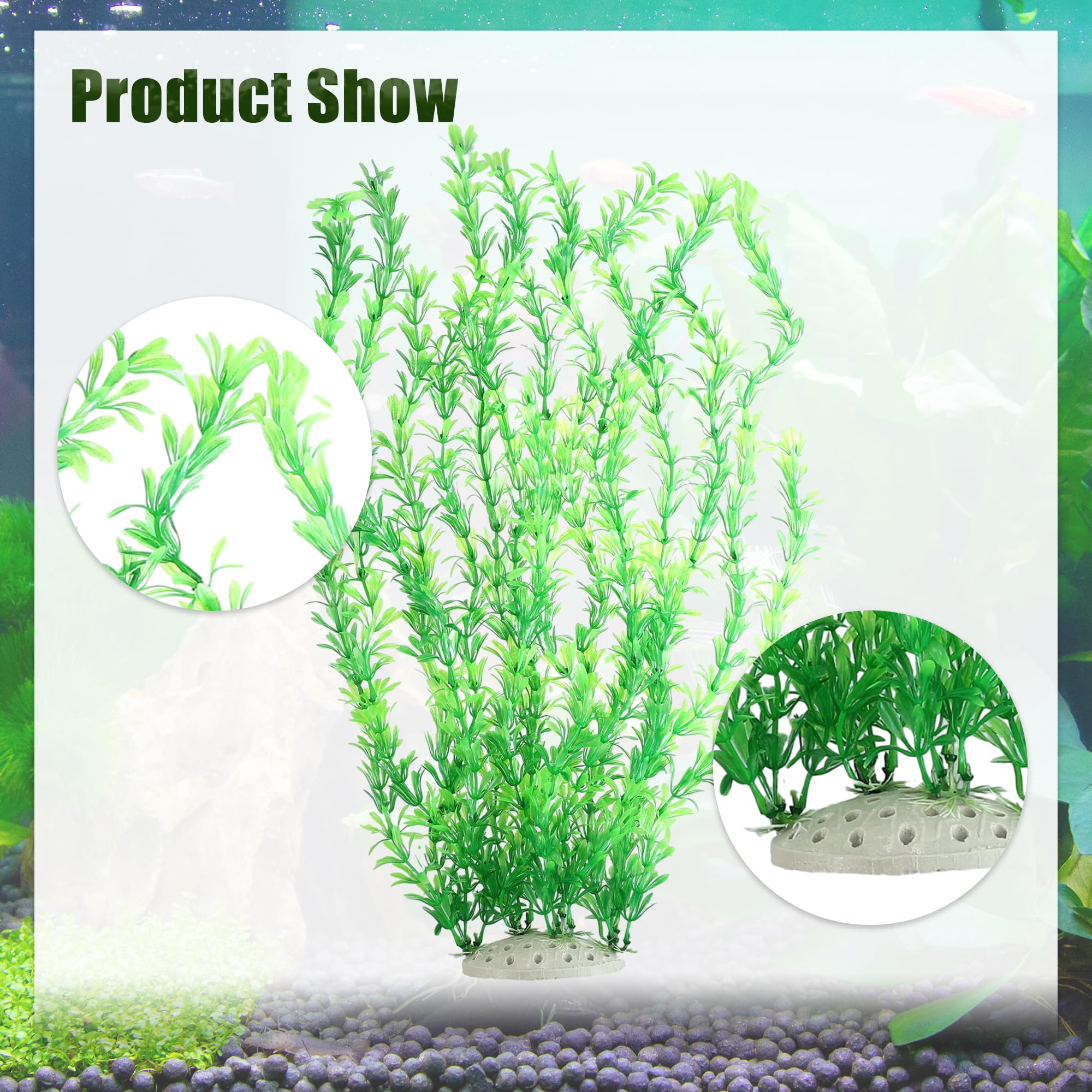 CAPASTEC Large Aquarium Plastic Plants, Tall Aquarium Plants - Image 2