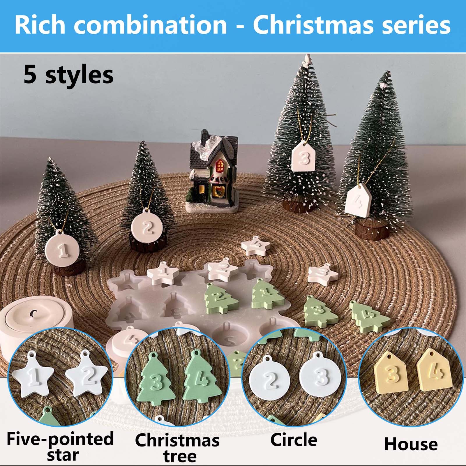 SVOCK Silikonformen Sterne - Kreative Gießformen Für Weihnachtsdekoration