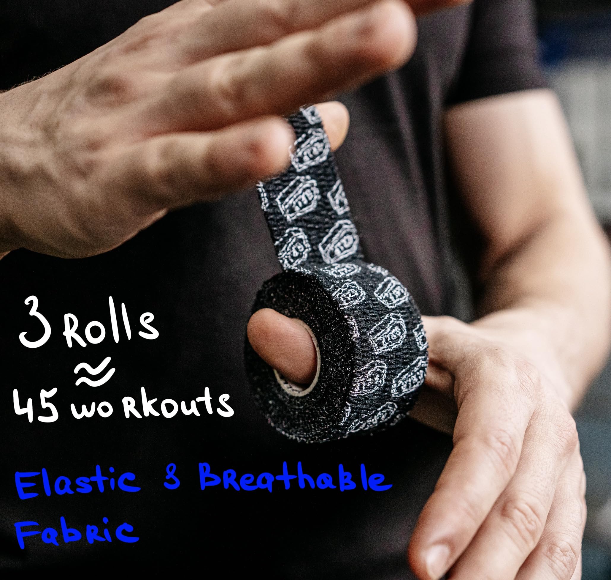 Nastro Per Sollevamento Pesi - 6m X 38mm, Cotone Antiscivolo Per Hook Grip - Foto 10