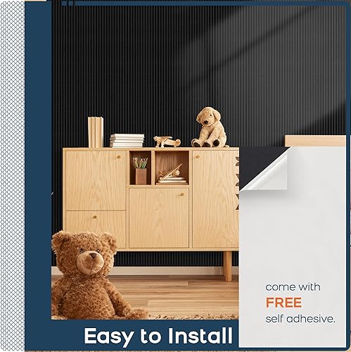 Miniatura 8 de BUBOS Paquete de 5 paneles acústicos grandes de 47.2 x 23.6 x 0.4 pulgadas, paneles de espuma autoadhesivos a prueba de sonido, paneles decorativos