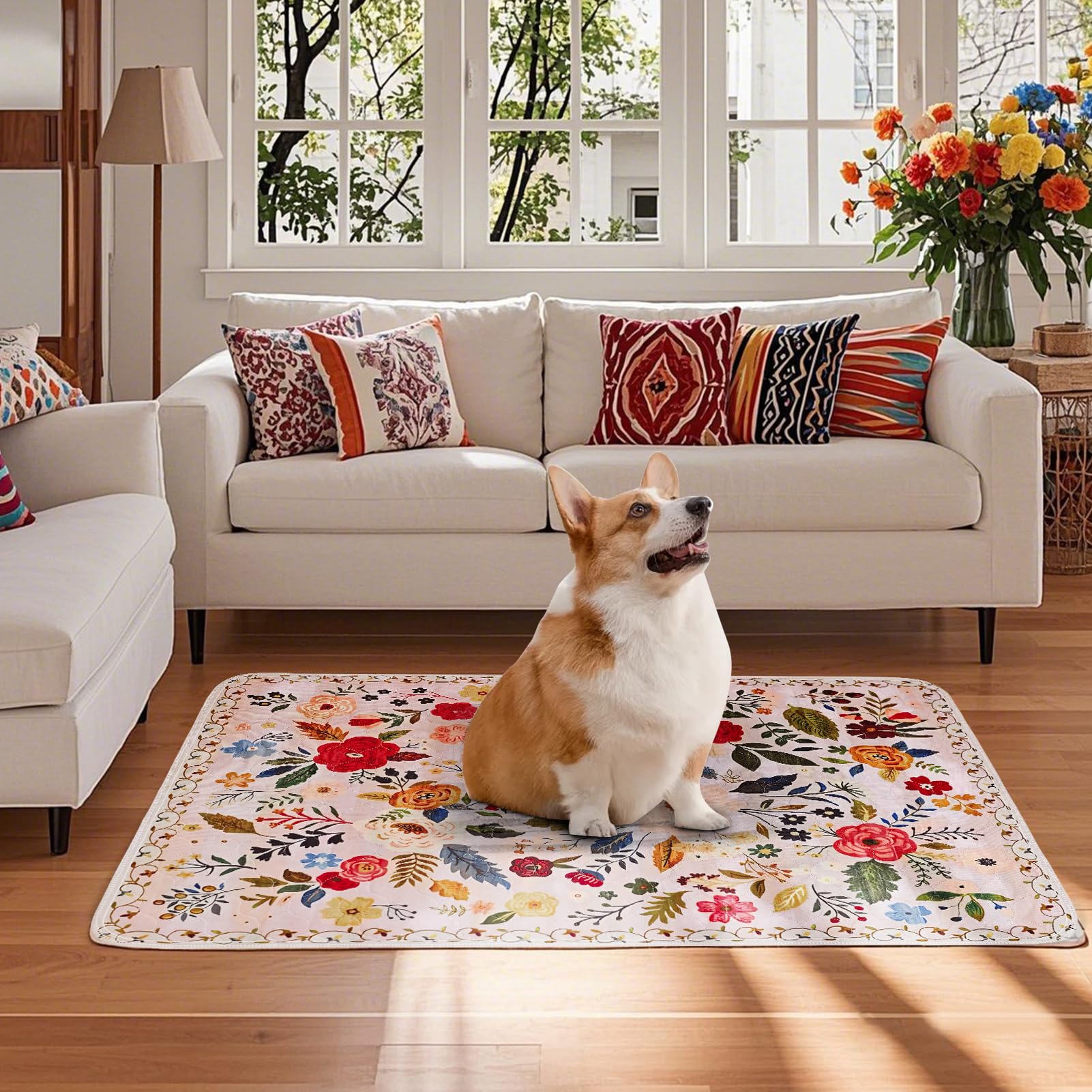 Washable Pee Pads for Dogs 2 Pack, Puppy Pads with Pheromones, 2026 Upgraded PuppyPad 48"x32" Super Absorbent Quick Dry Dog Training Pads, Waterproof