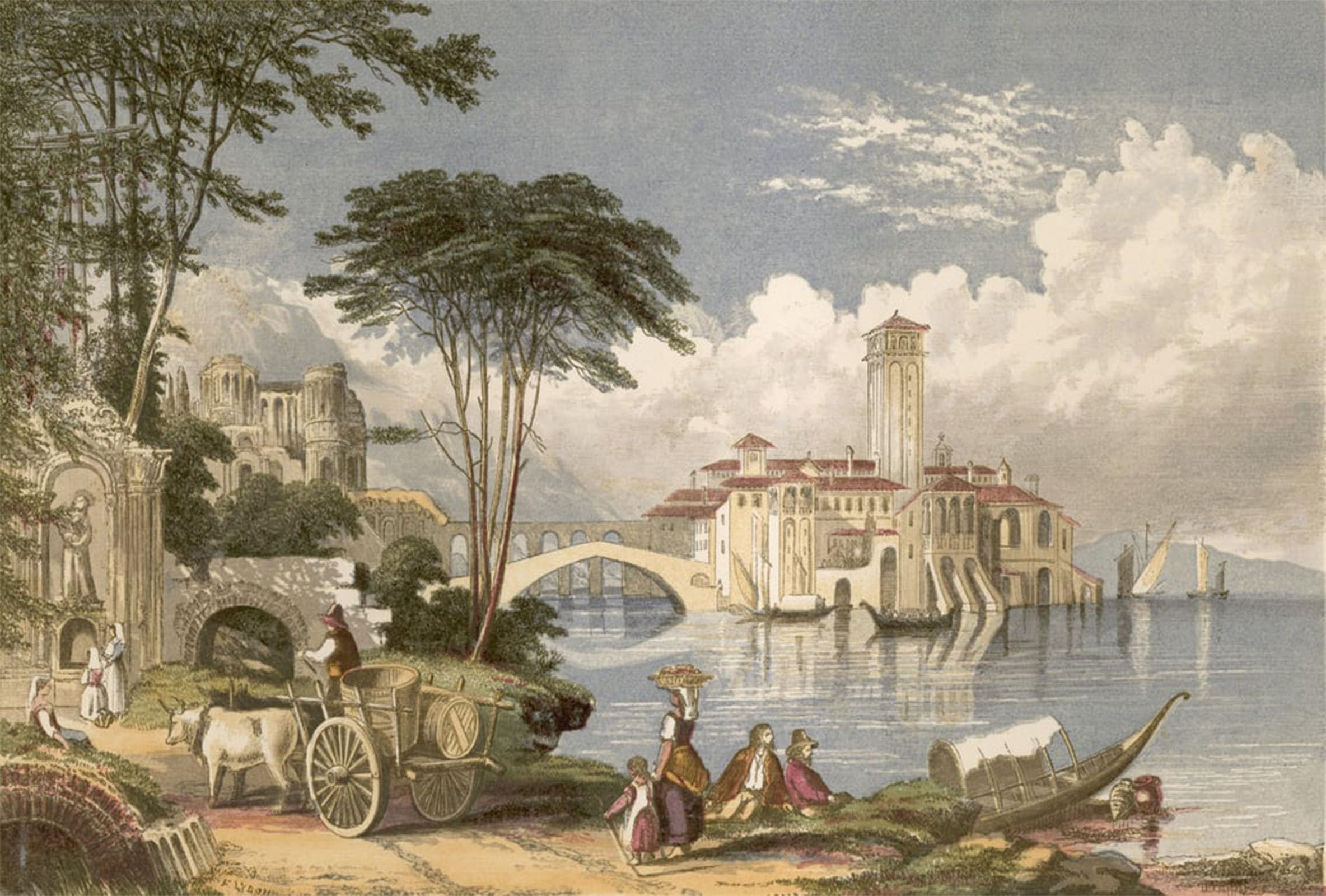 ARTXLXXBN Famous Painting Art Wall Decor Abstract Art Picture Illustration for Wordsworth's After Leaving Italy by Alexander Lydon Animal Pictures for Home Decor 60x90cm