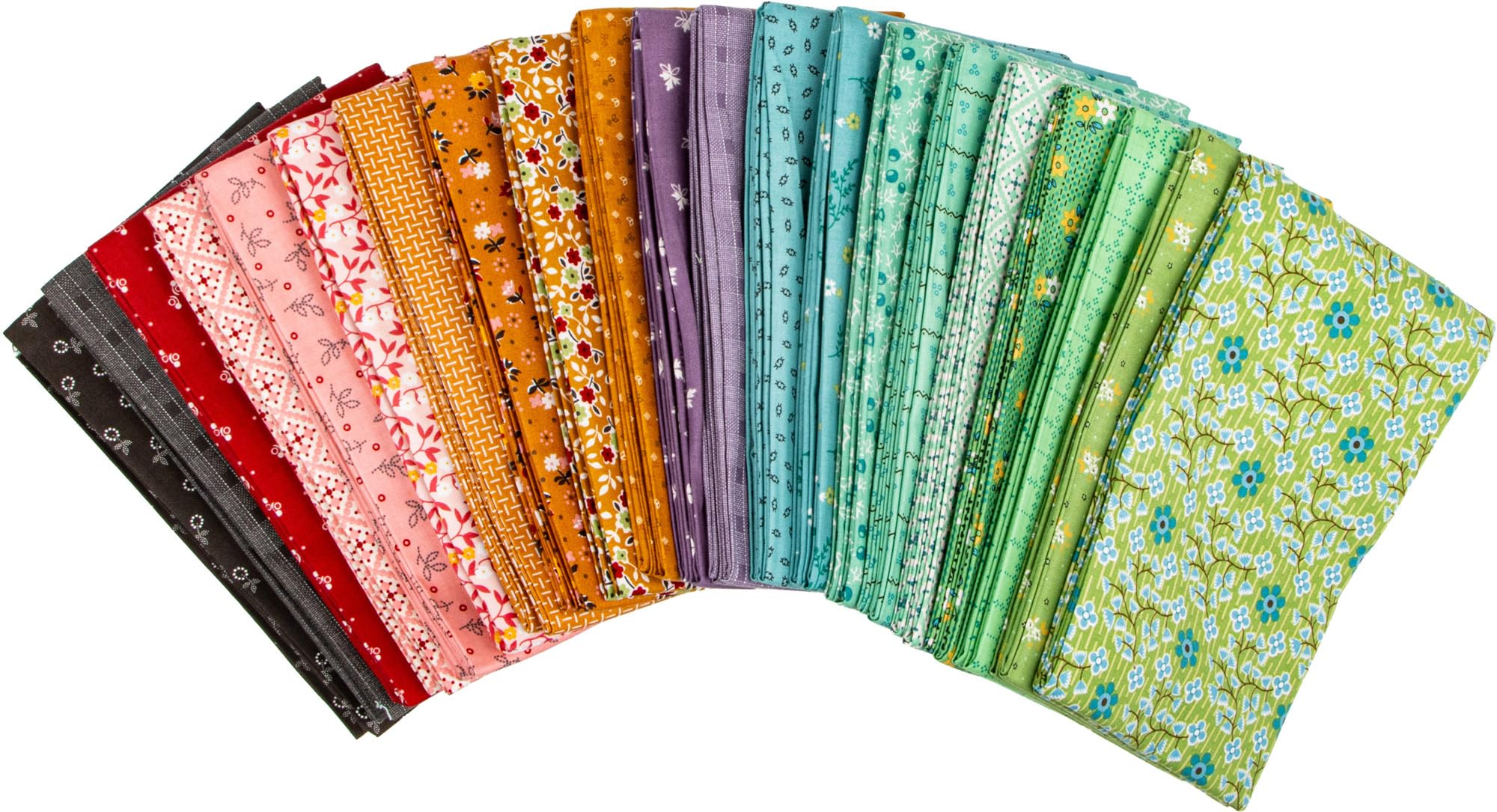 Lori Holt Gentler Times, Basilikum-Set, 21 Stück, 91 cm, Riley Blake Designs 1YD-16470BAS-21