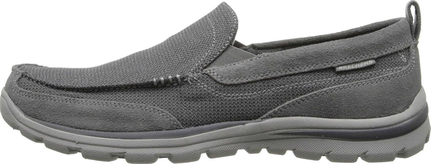 Skechers USA Men's Superior Milford Slip-On Loafer, Charcoal/Gray, 6.5 D US